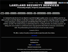 Tablet Screenshot of lakelandsecurityservices.ca